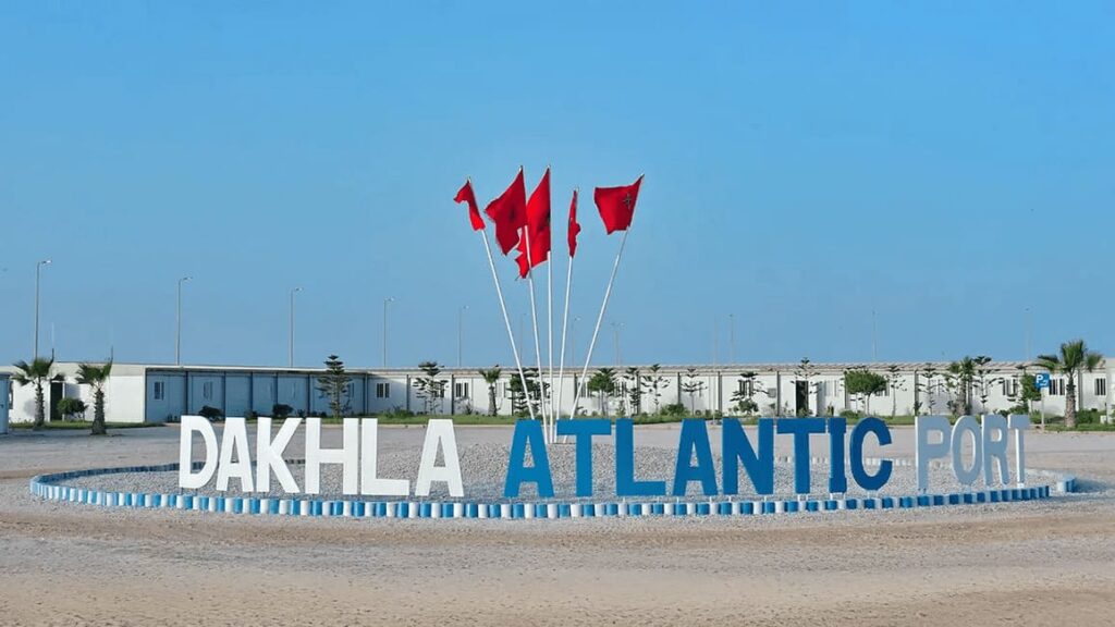 Puerto atlántico de Dakhla en el sur de Marruecos